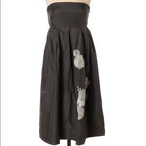 Dark gray dress with floral detail